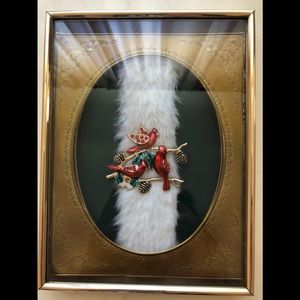 Handmade Cardinal picture frame